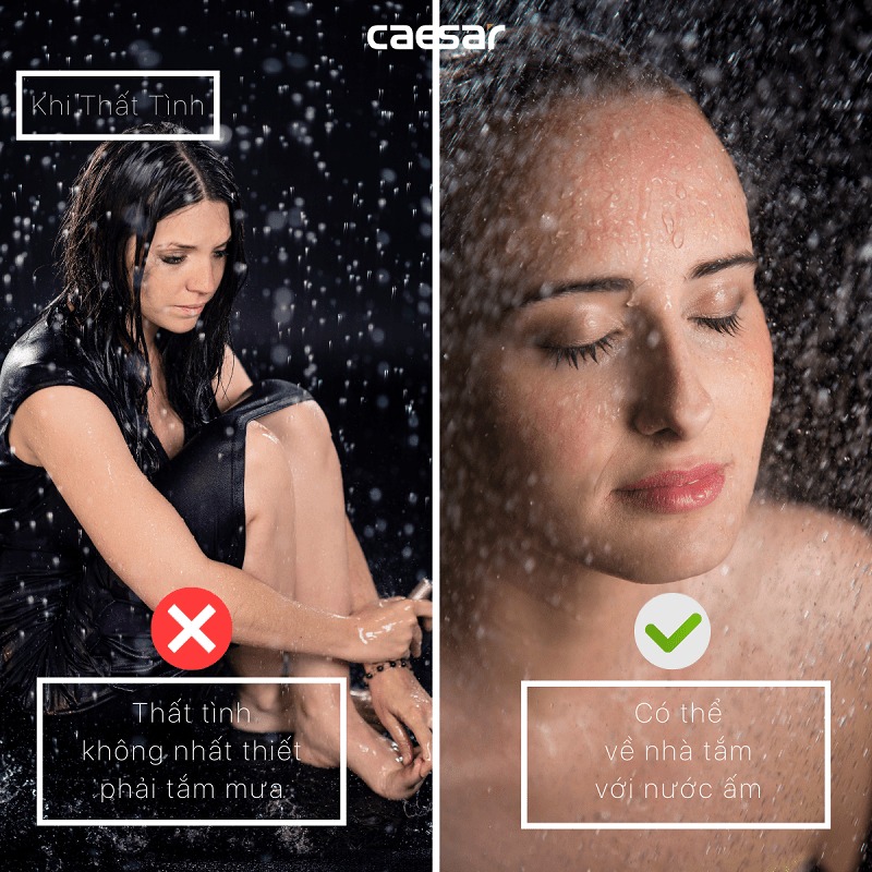 Sen tắm âm tường nóng lạnh Caesar BS641 - 6