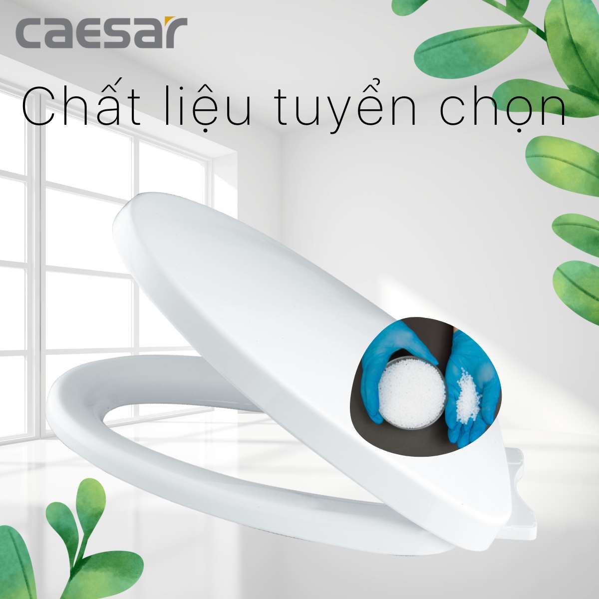 Nắp bồn cầu đóng êm Caesar M256 - 6