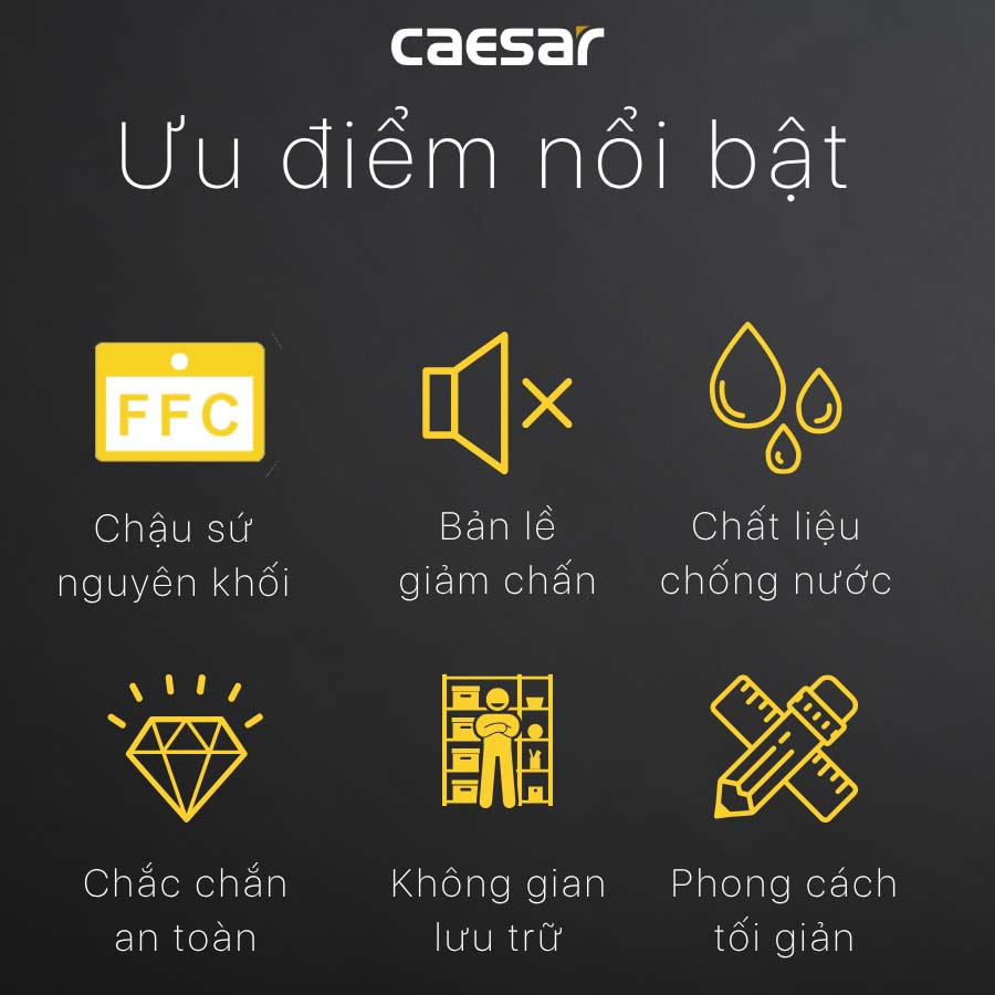 Bộ tủ lavabo Caesar L5262+EH48002ADV - 4