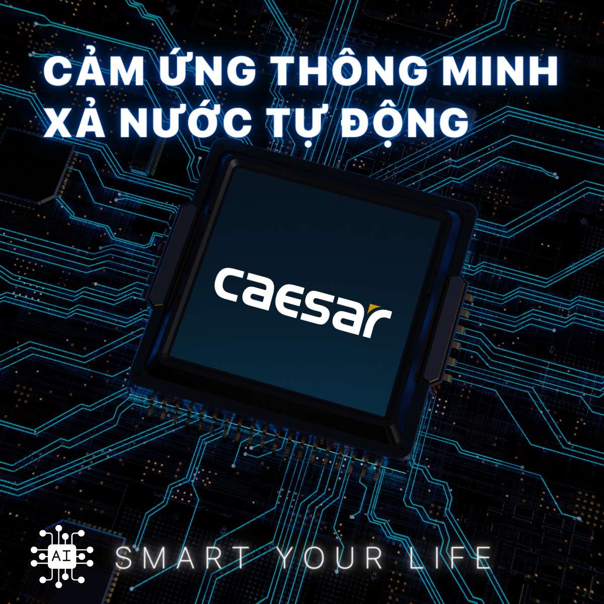 Bồn tiểu nam treo tường cảm ứng thoát ngang Caesar UA0234 - 14