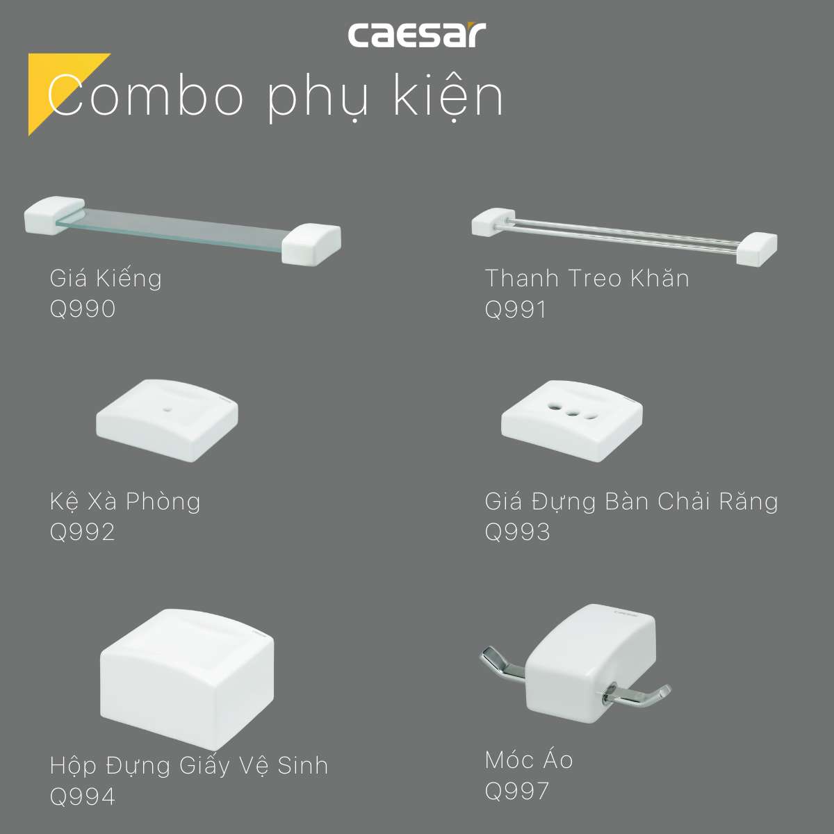 Kệ xà phòng sứ Caesar Q992 - 11