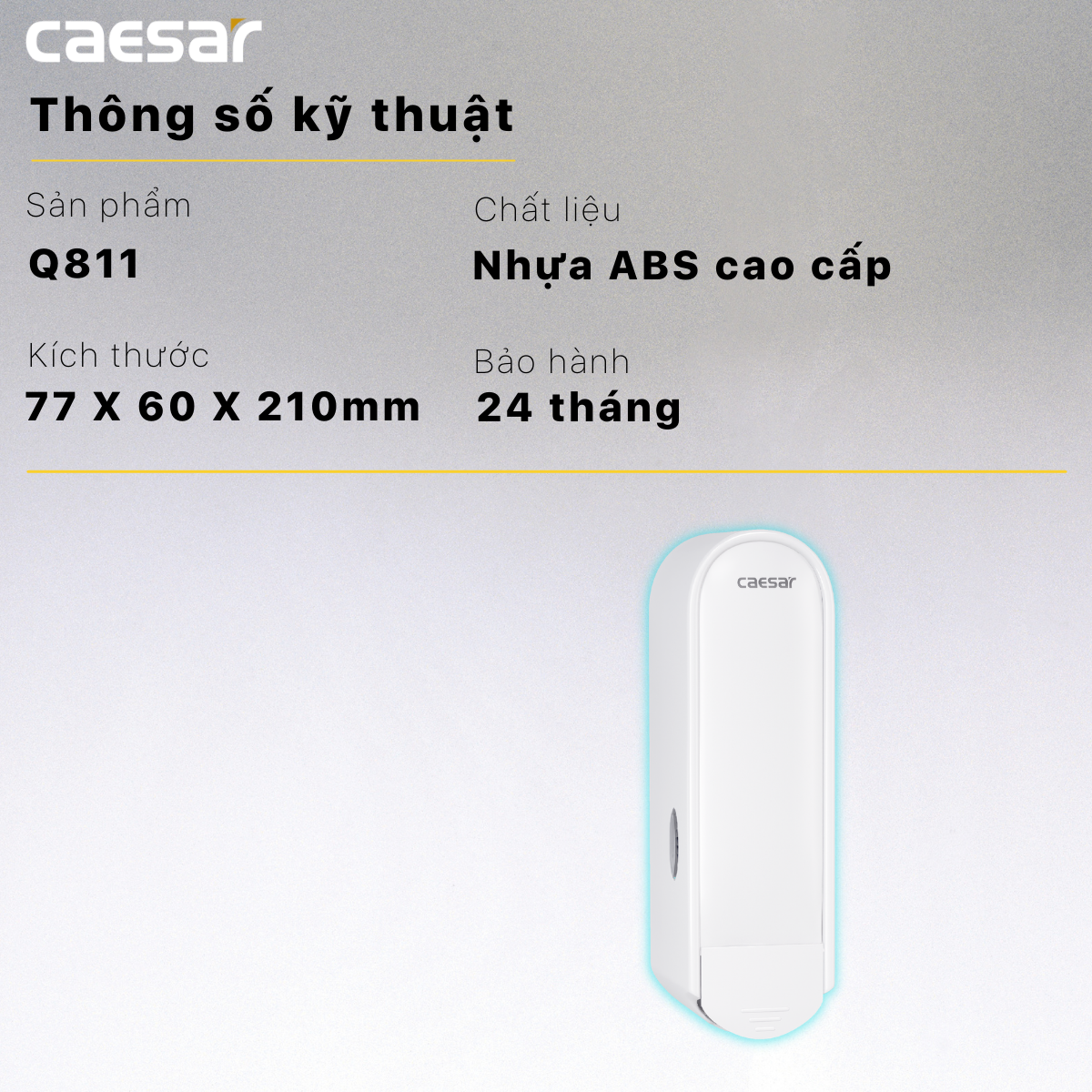 Hộp xà phòng đơn Caesar Q811 - 11