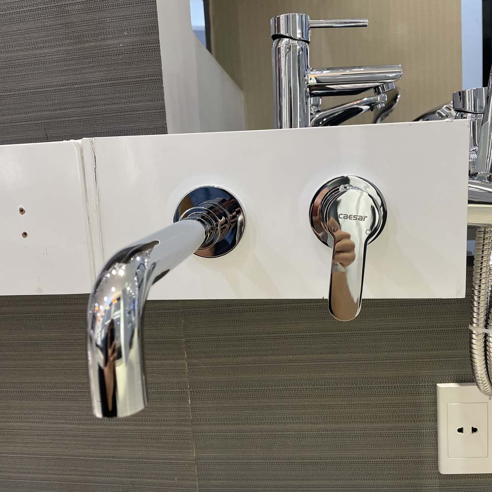 Vòi lavabo nóng lạnh âm tường Caesar B308C - 5