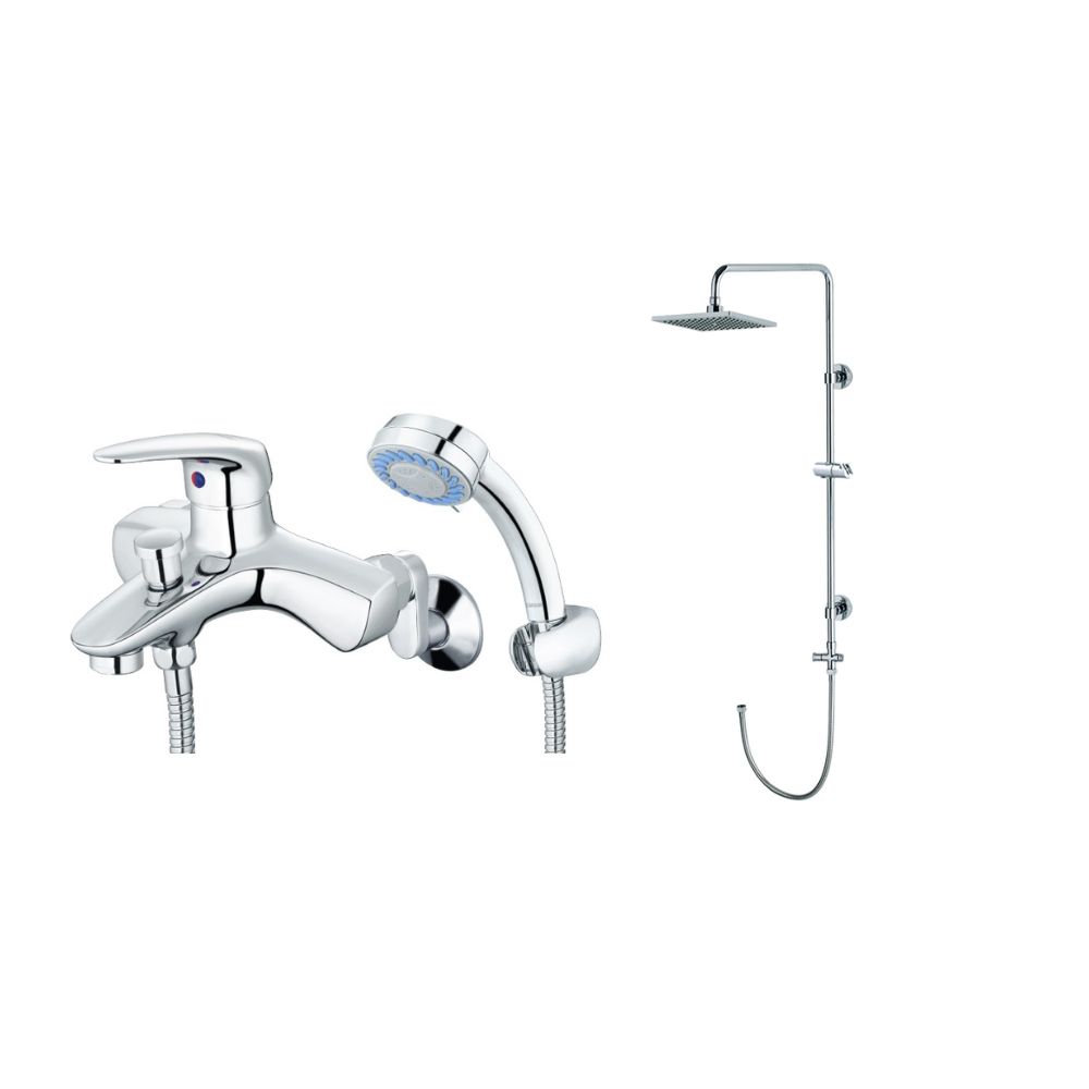 Bộ sen cây tắm đứng nóng lạnh Caesar BS124+S173C