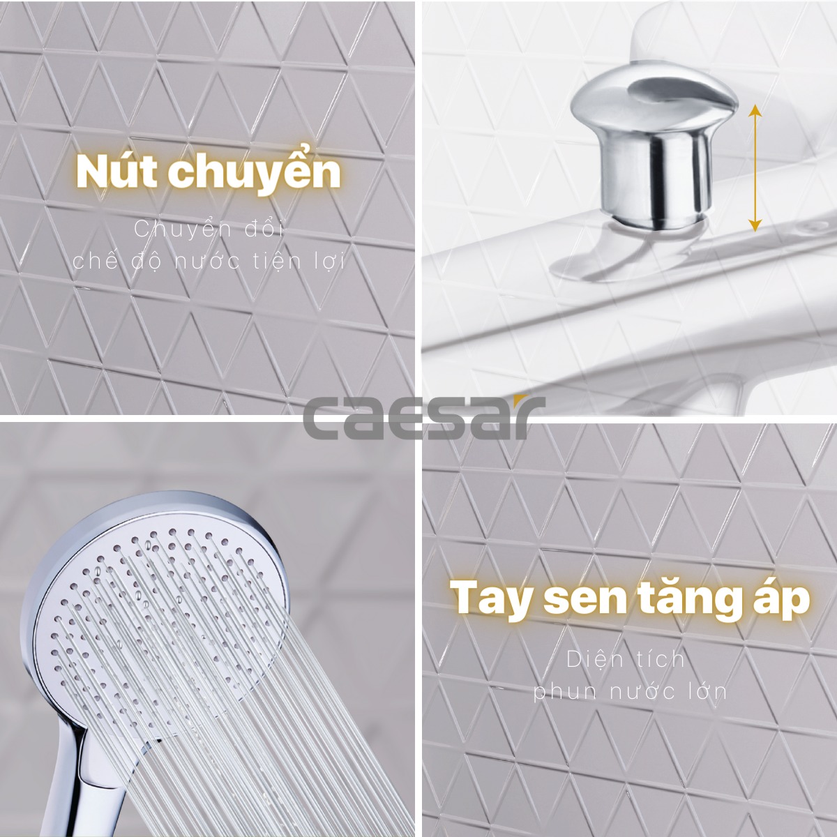Bộ vòi sen tắm nóng lạnh Caesar S733C - 25