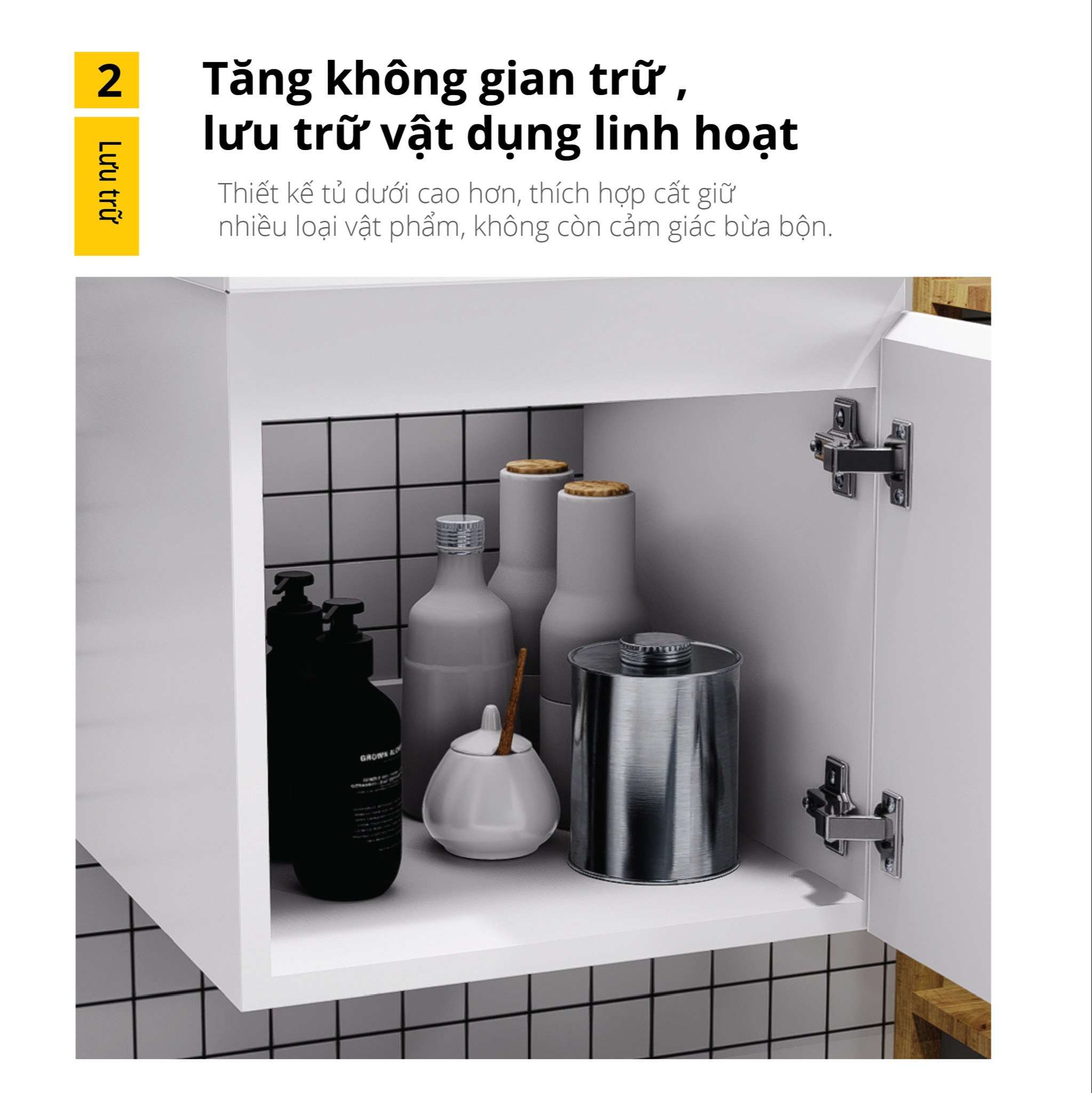 Bộ tủ lavabo Caesar LF5263+EH05263AV - 9