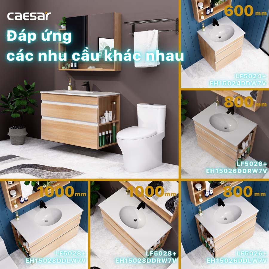 Tủ lavabo Caesar EH15028DDRW7V - 10