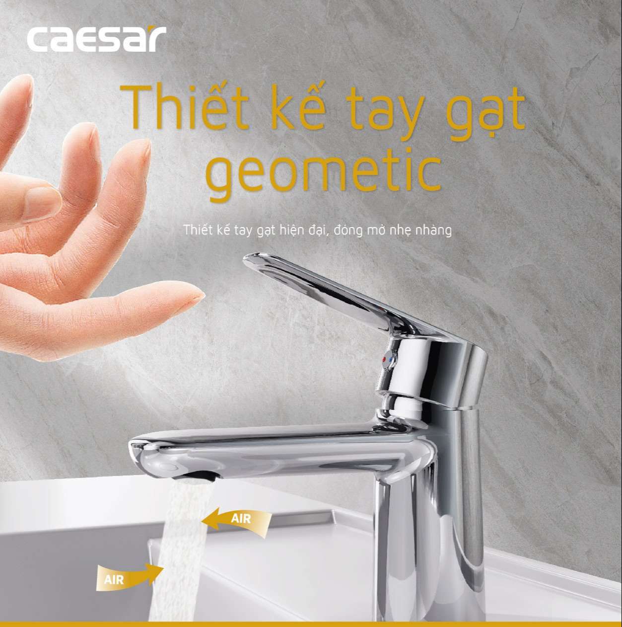 Vòi chậu lavabo nóng lạnh Caesar B380CU - 21