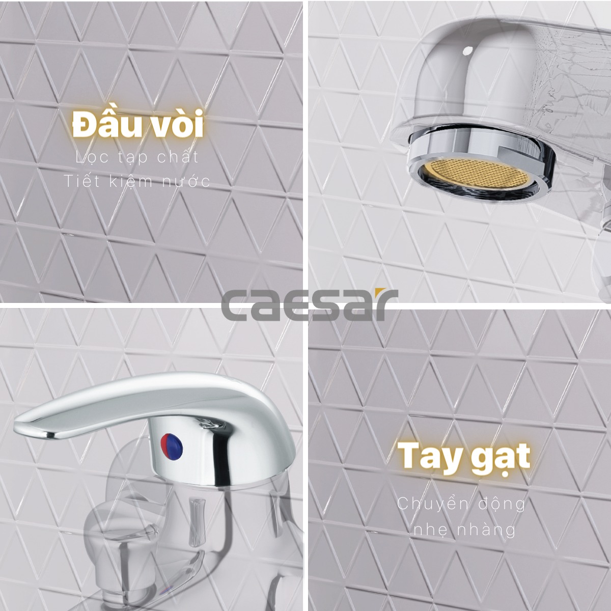 Bộ vòi sen tắm nóng lạnh Caesar S360C - 14