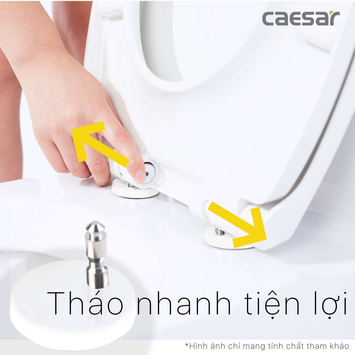 Nắp bồn cầu đóng êm Caesar MU234 - 9