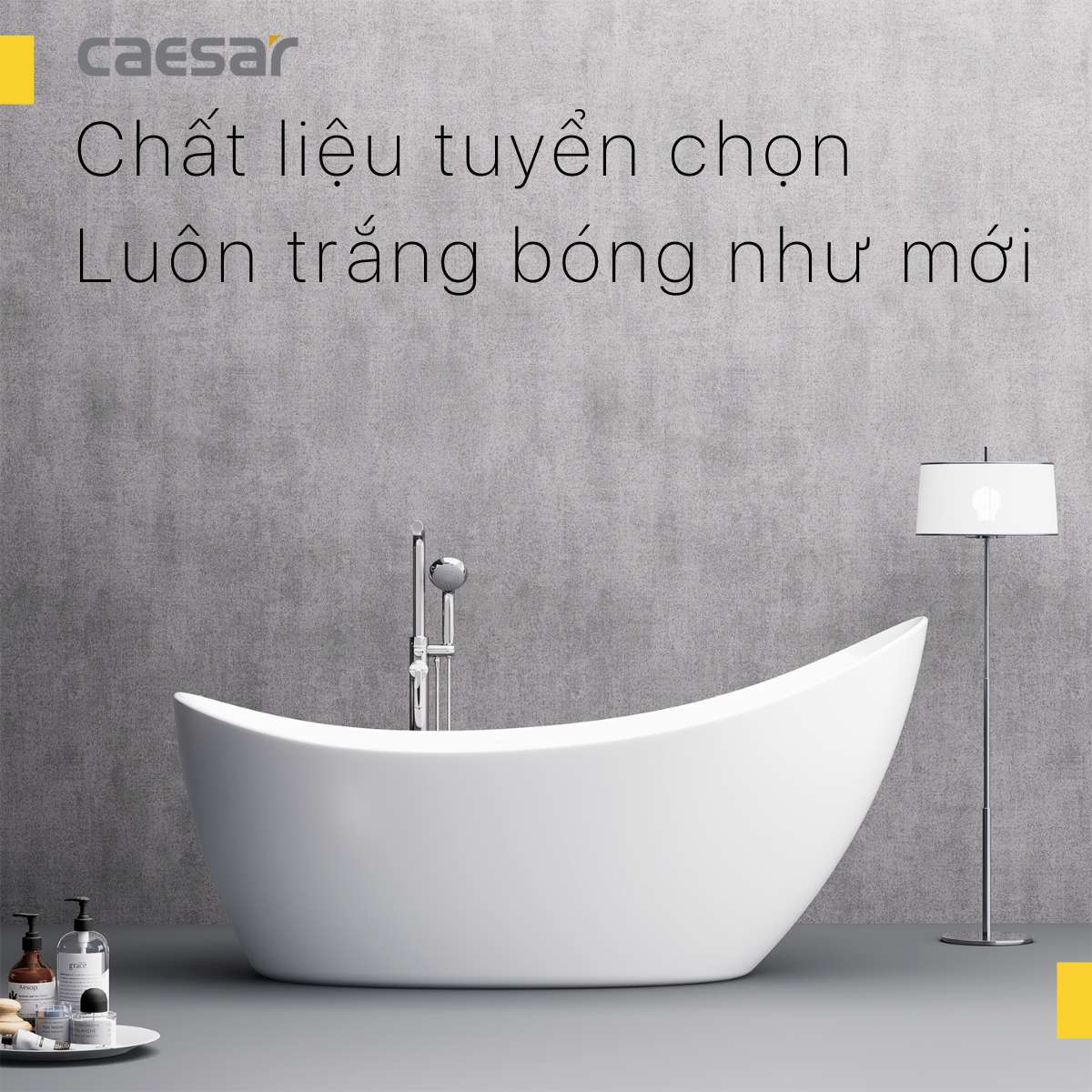 Bồn tắm đặt sàn 1m7 Caesar KT1170 - 13