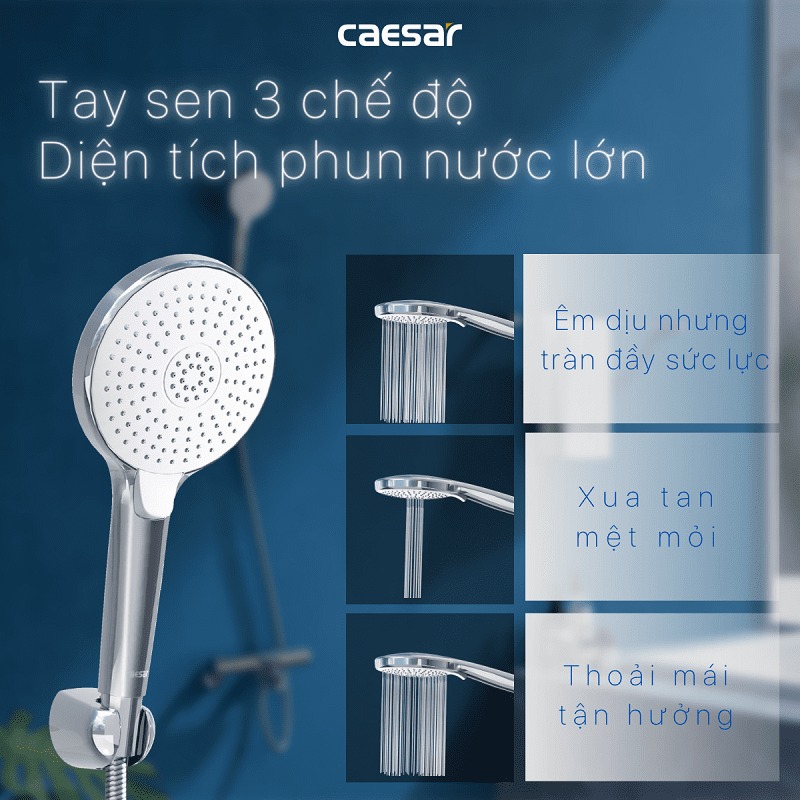 Bộ vòi sen tắm nhiệt độ Caesar TS617 - 14
