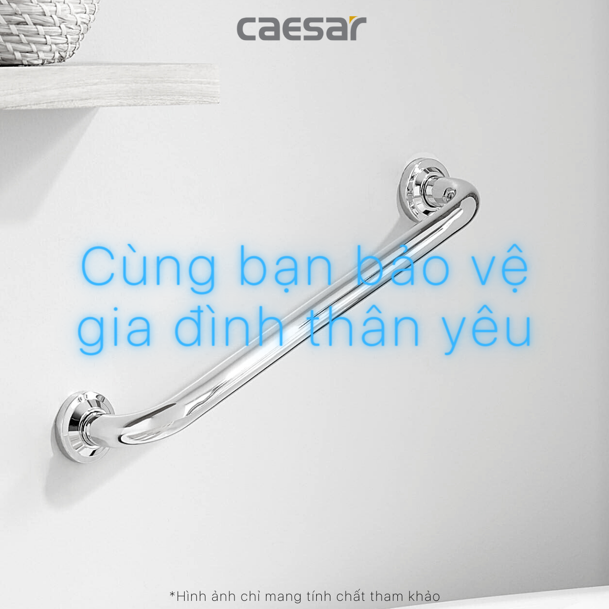 Thanh tay vịn inox Caesar GB131BV - 5