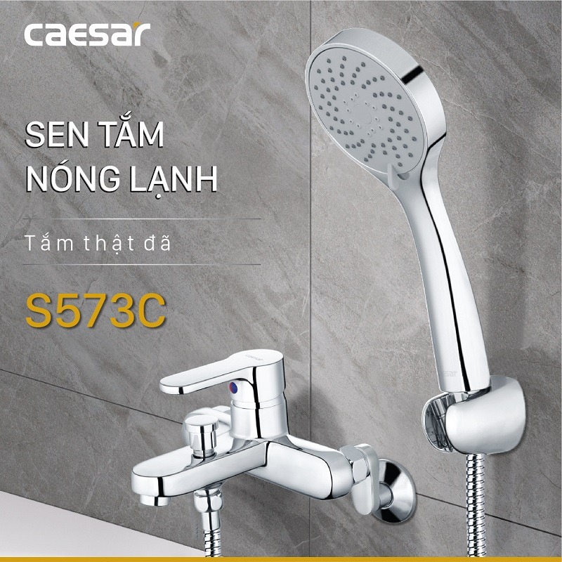 Bộ vòi sen tắm nóng lạnh Caesar S573C - 11