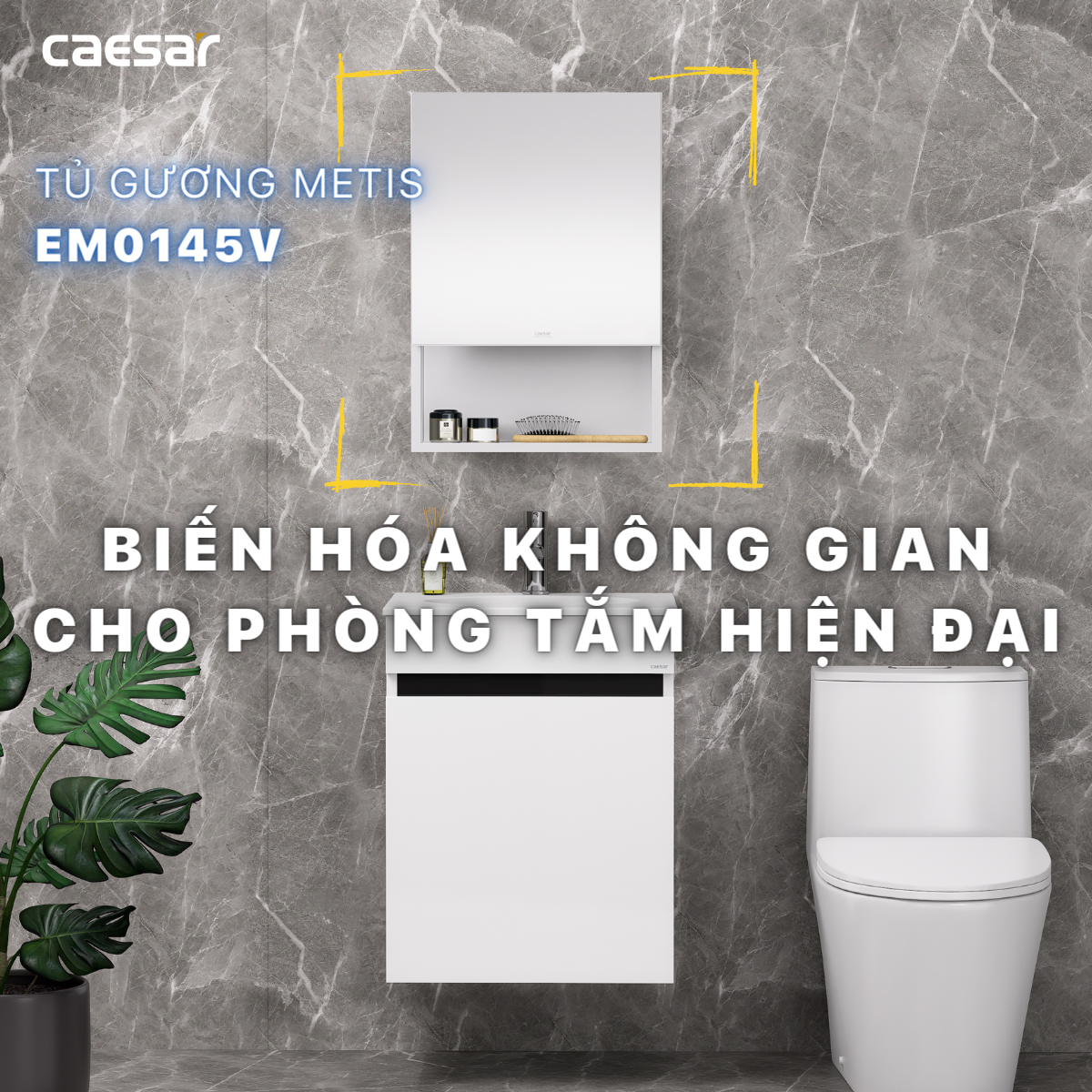 Tủ gương Caesar EM0145V - 4