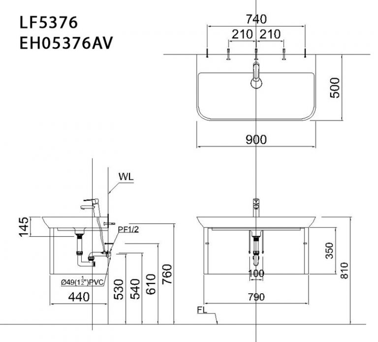 Tủ lavabo Caesar EH05376AV