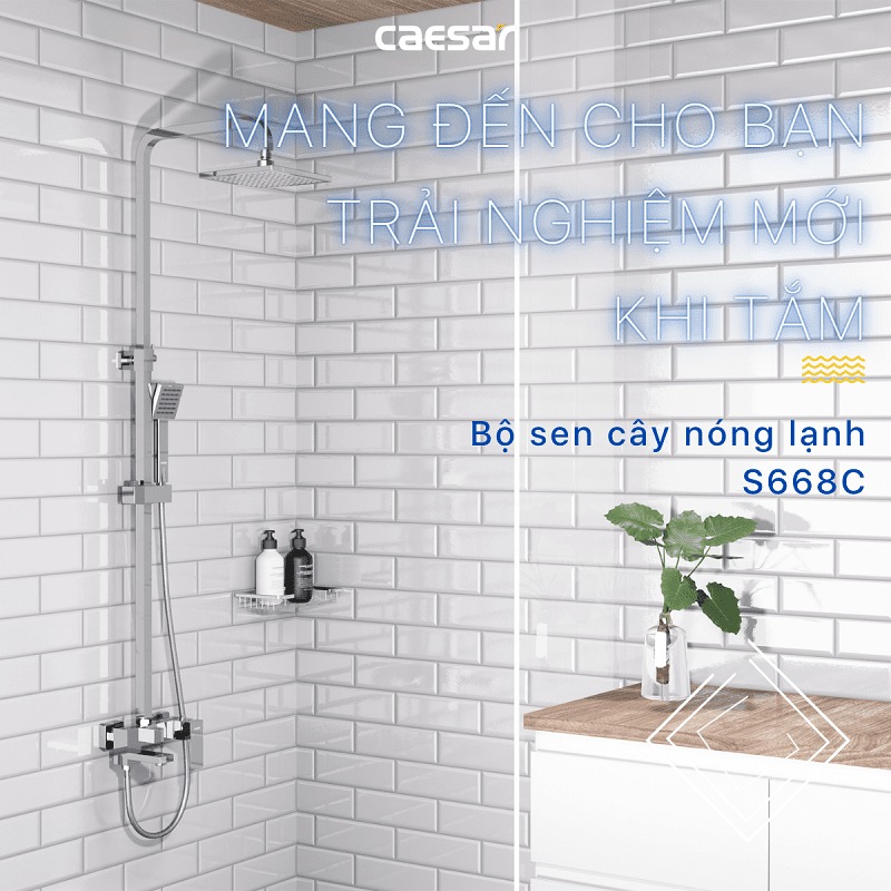 Bộ sen tắm cây nóng lạnh Caesar S668C - 3