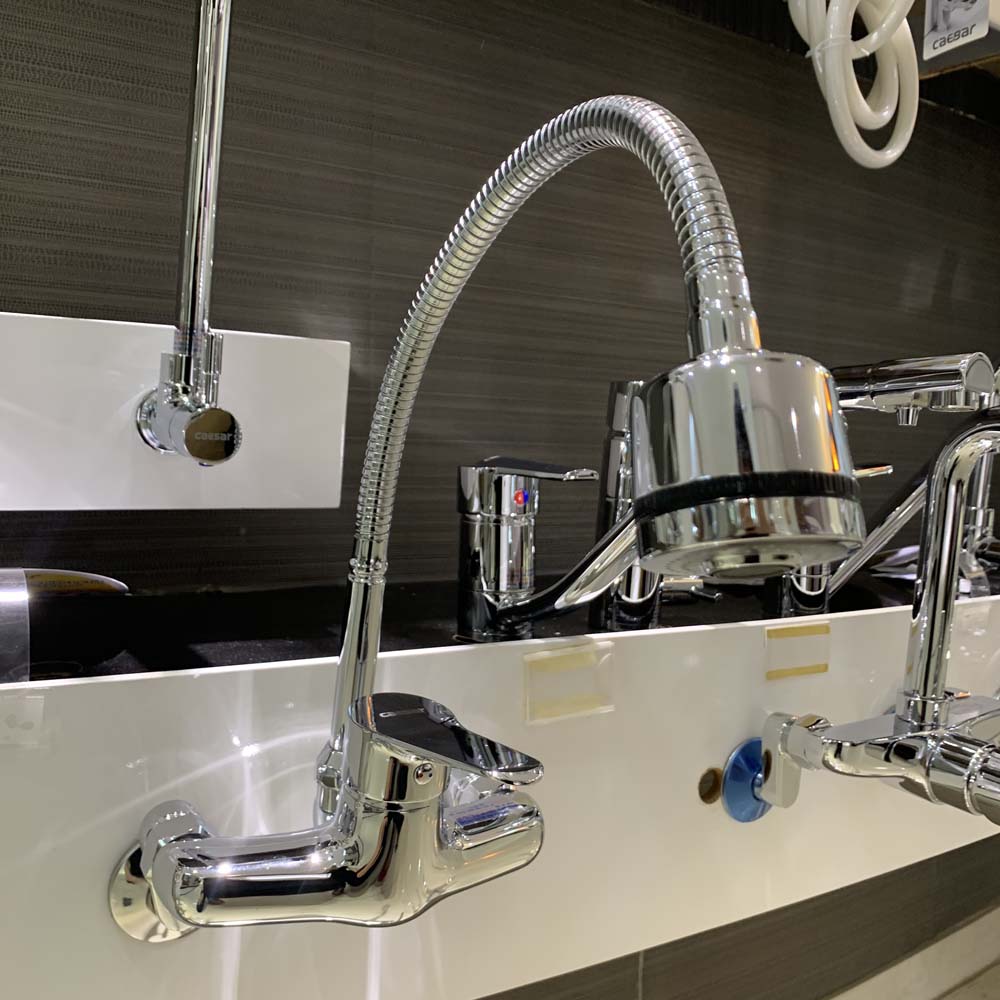 Vòi bếp nóng lạnh gắn tường Caesar K526C - 7