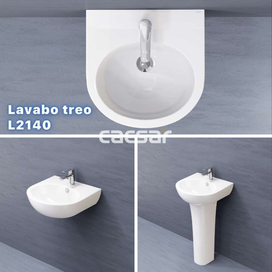 Chậu rửa lavabo treo tường Caesar L2140 - 12