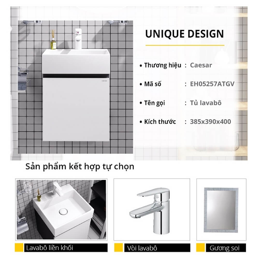 Tủ lavabo Caesar EH05257ATGV - 10
