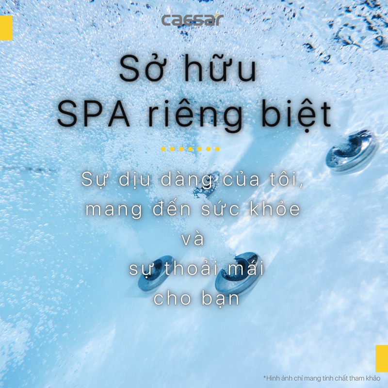 Bồn tắm xây 1m6 massage Caesar MT0460 - 5
