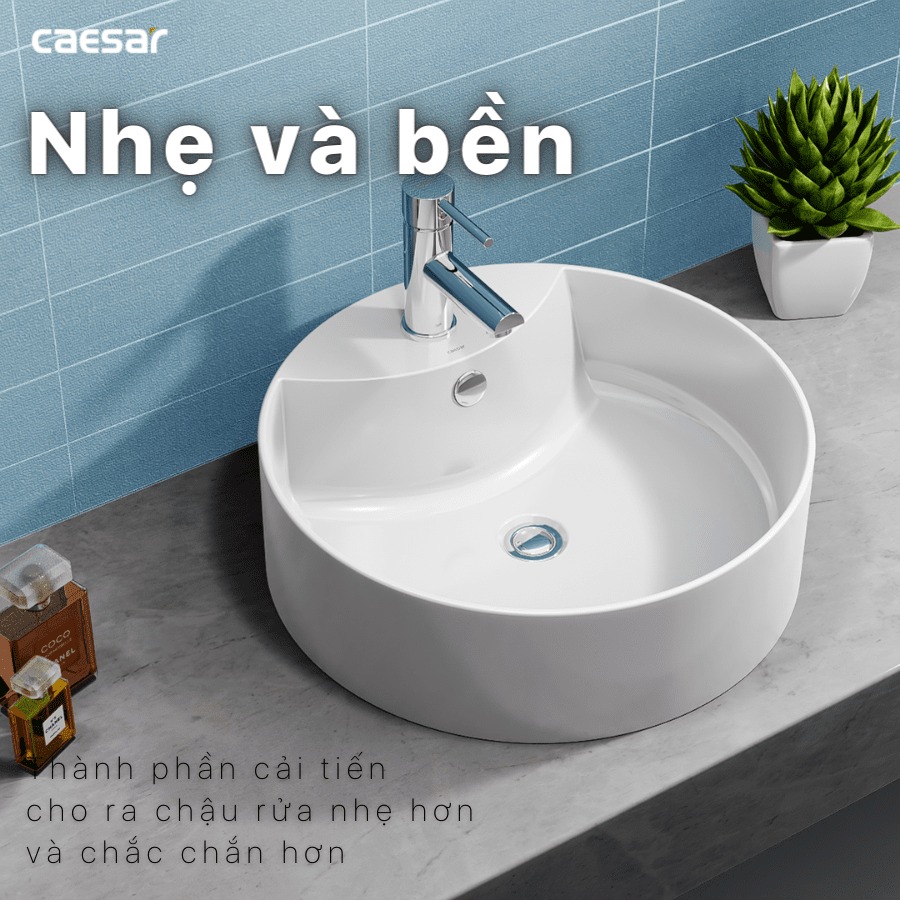 Chậu lavabo đặt bàn Caesar LF5240 - 15