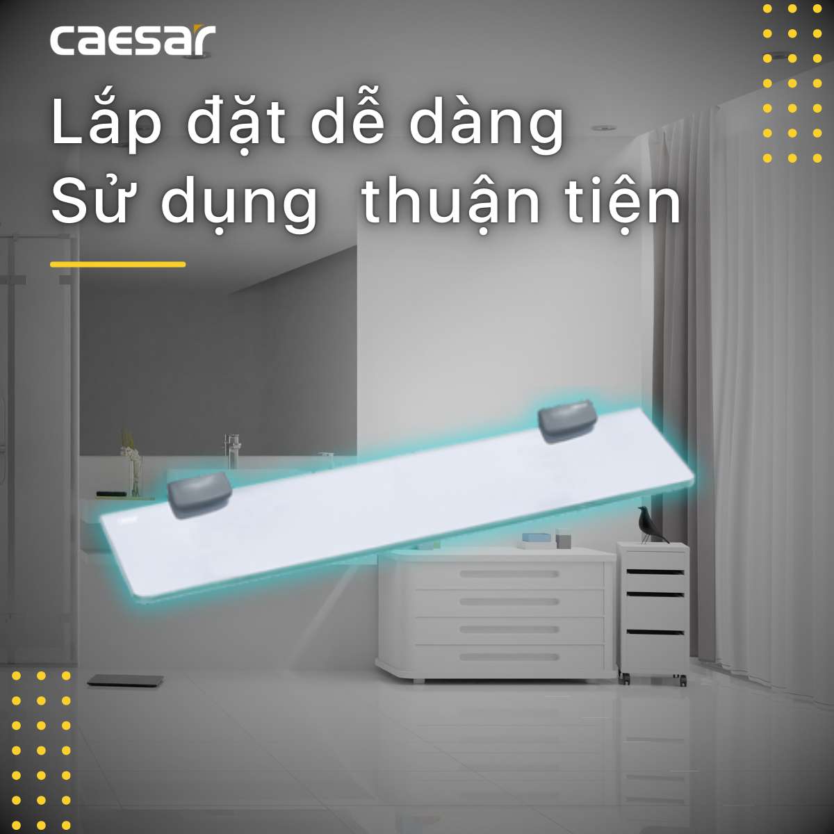 Kệ kính cường lực Caesar Q780V - 5