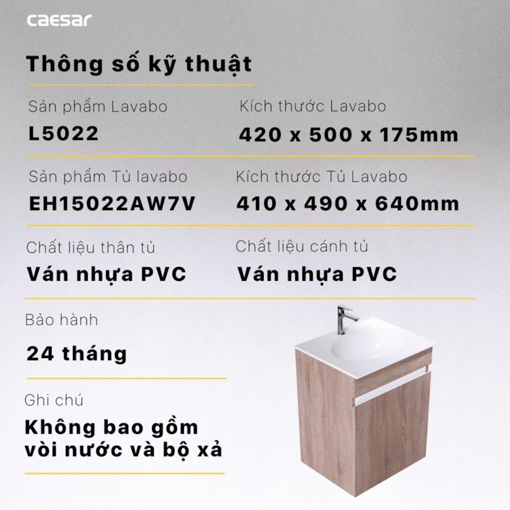 Tủ lavabo Caesar EH15022AW7V - 14