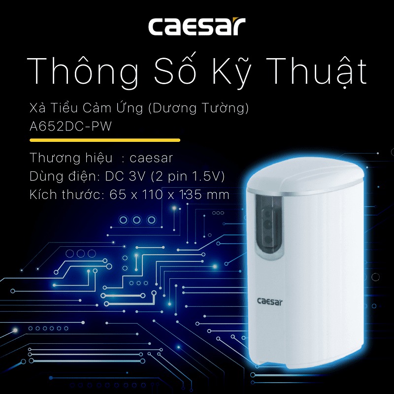 Van xả cảm ứng bồn tiểu nam Caesar A652DC-PW (A652DCPW) - 16