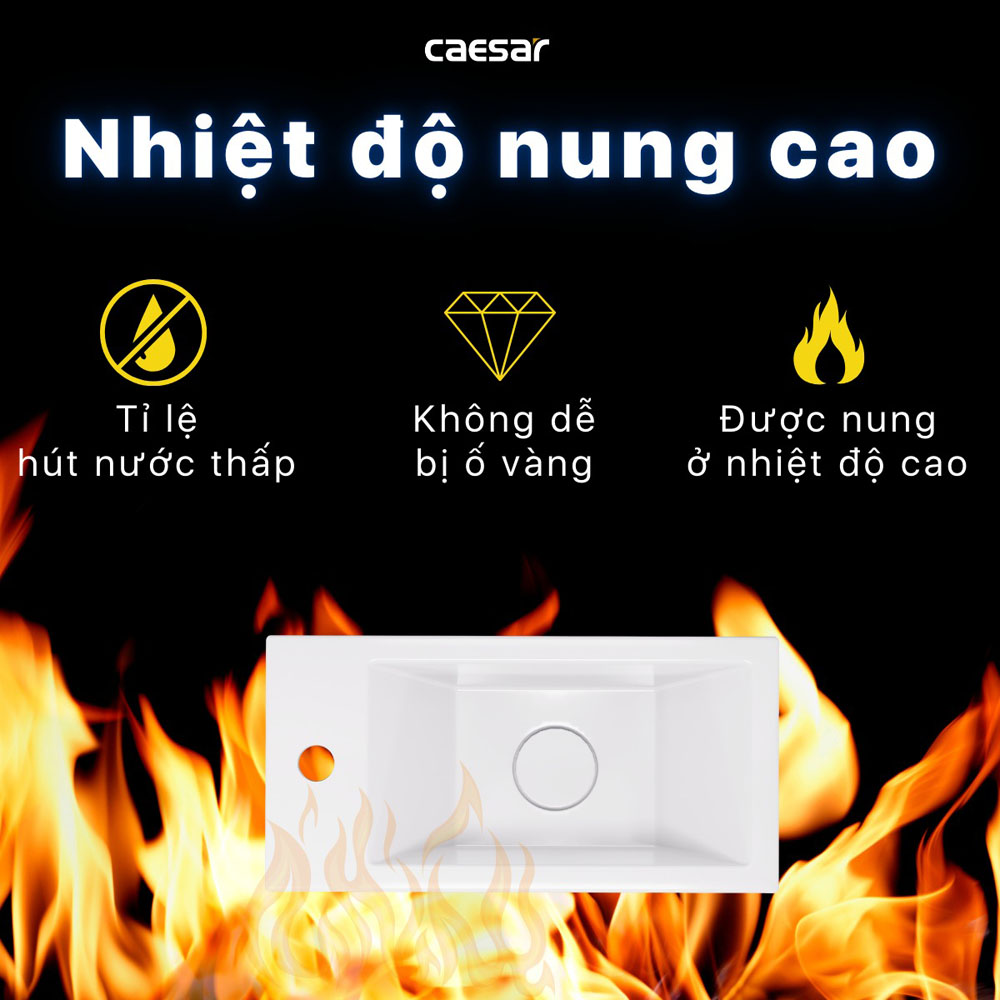 Chậu rửa lavabo treo tường Caesar LF5239L - 9