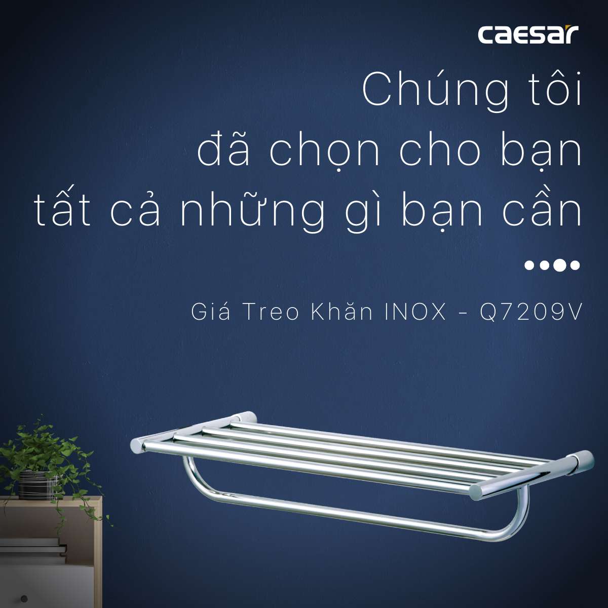 Thanh treo khăn Caesar Q7209V - 2