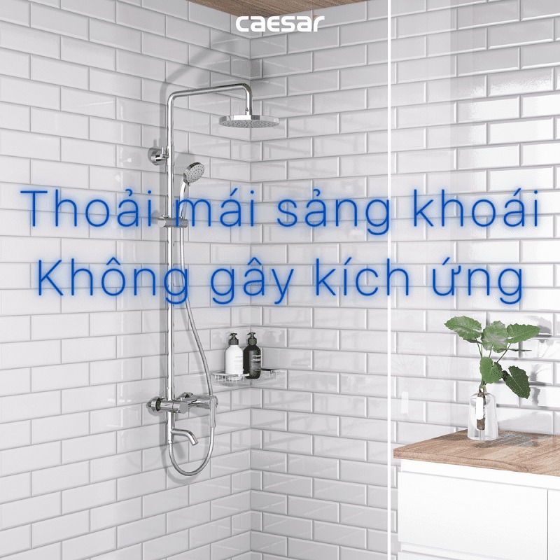 Bộ vòi sen tắm nóng lạnh Caesar S378C - 12