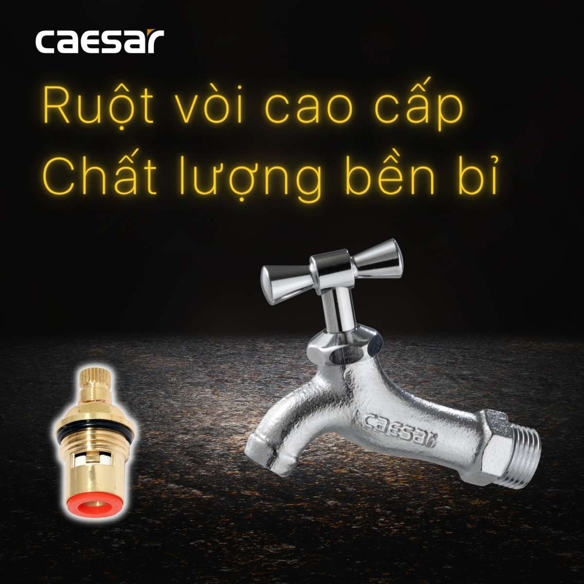 Vòi nước lạnh gắn tường Caesar W035-1 (W0351) - 8