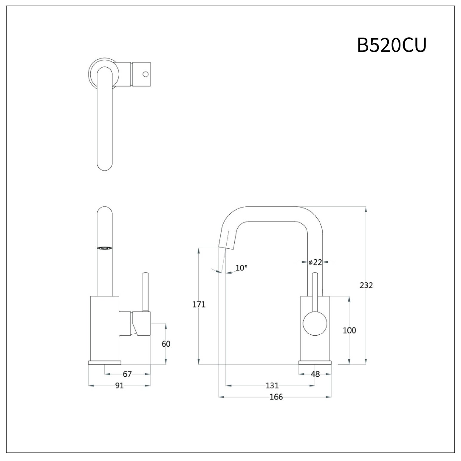 Vòi chậu lavabo nóng lạnh Caesar B520CU - 15