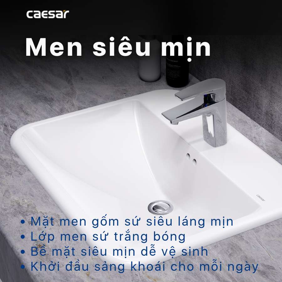 Chậu lavabo dương vành Caesar L5019 - 12