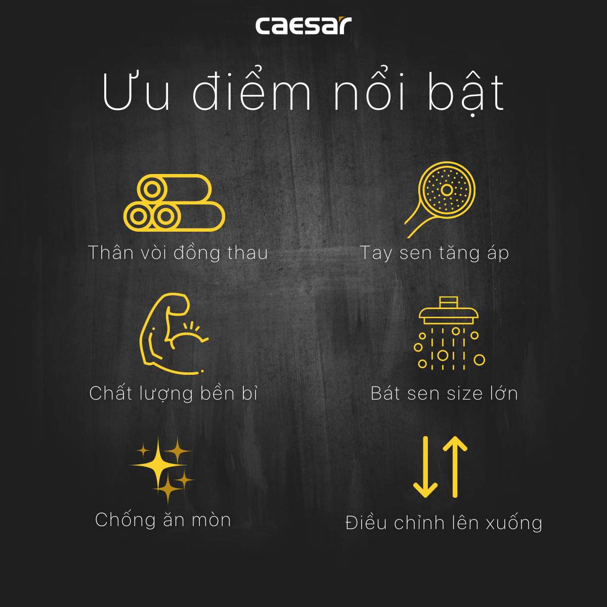 Bộ sen tắm cây nóng lạnh Caesar S1028S - 4
