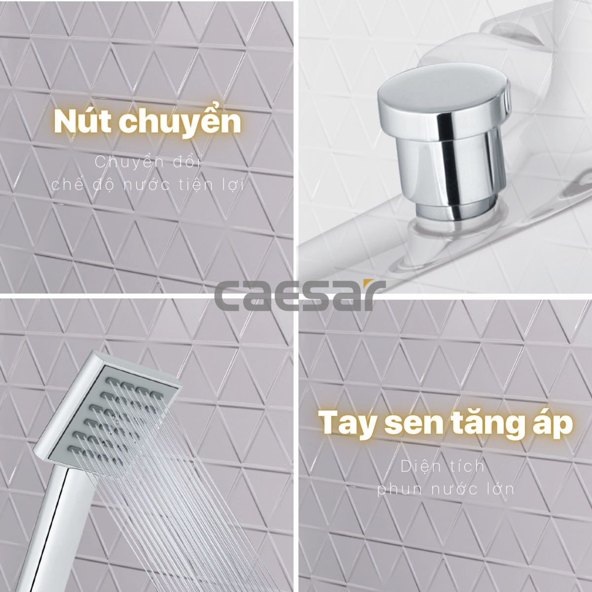 Bộ vòi sen tắm nóng lạnh Caesar S403C - 16