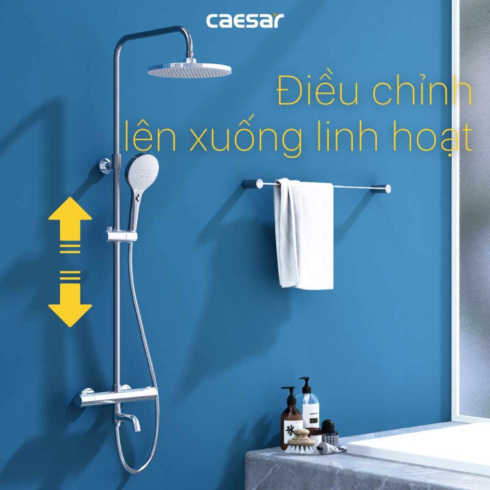 Bộ sen tắm cây nhiệt độ Caesar S1038S - 17