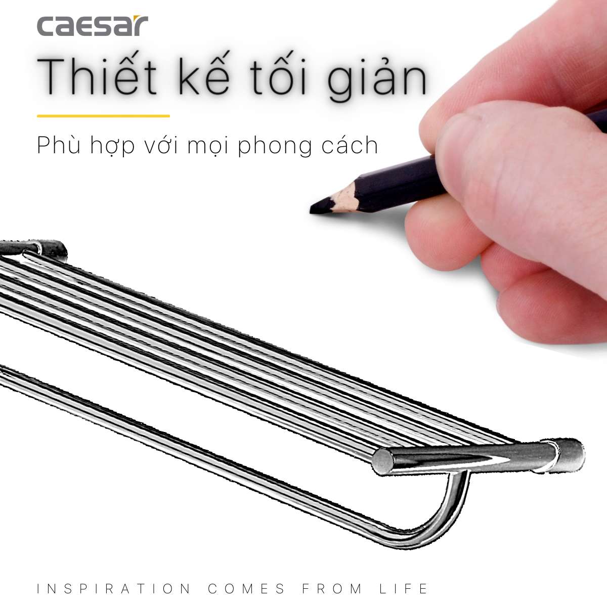 Thanh treo khăn Caesar Q7209V - 4