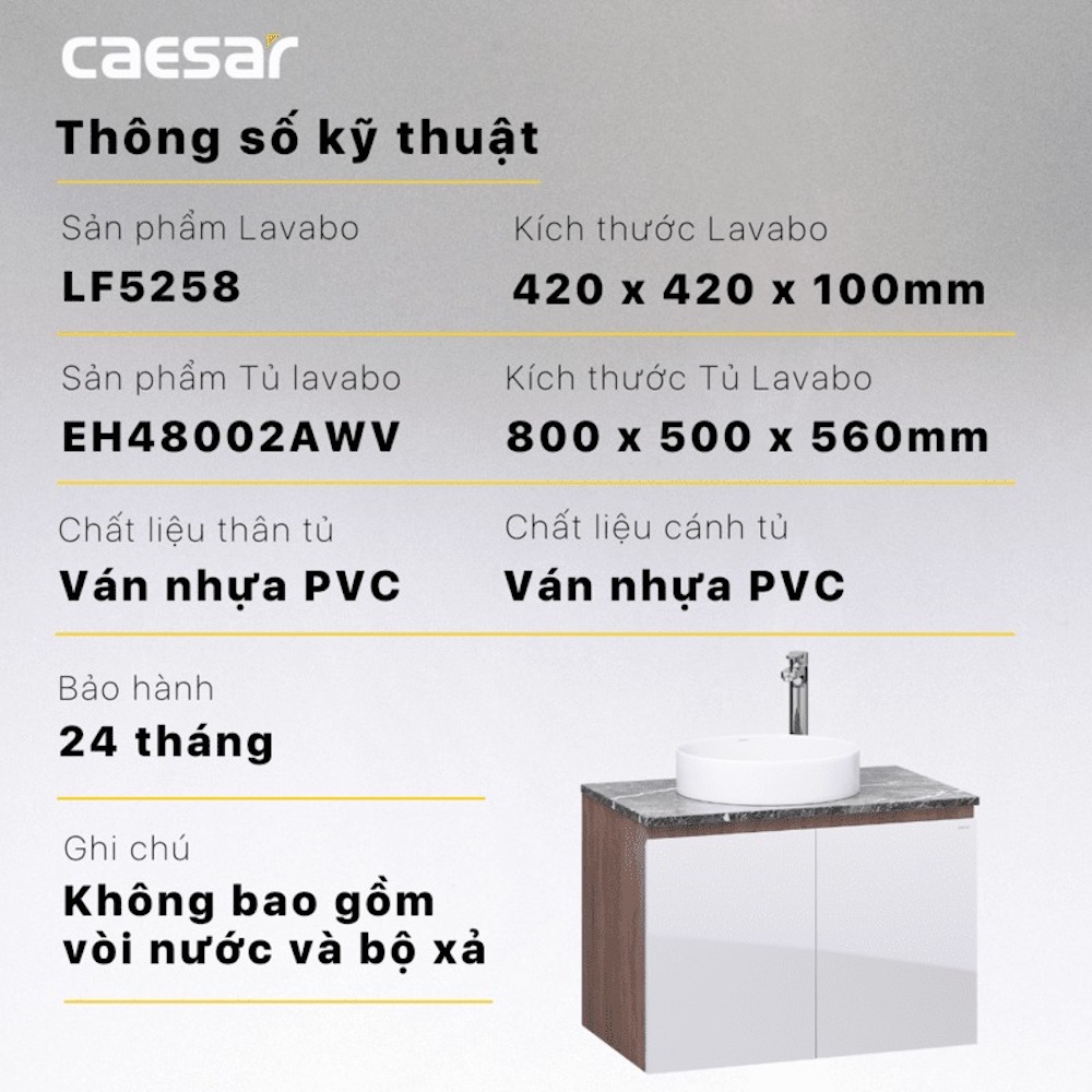 Tủ lavabo Caesar EH48002AWV - 12