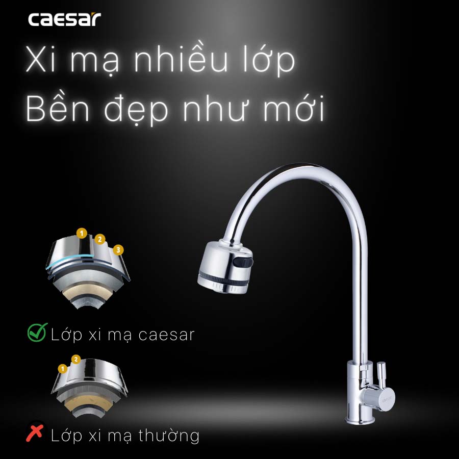 Vòi bếp lạnh Caesar K035CV - 11