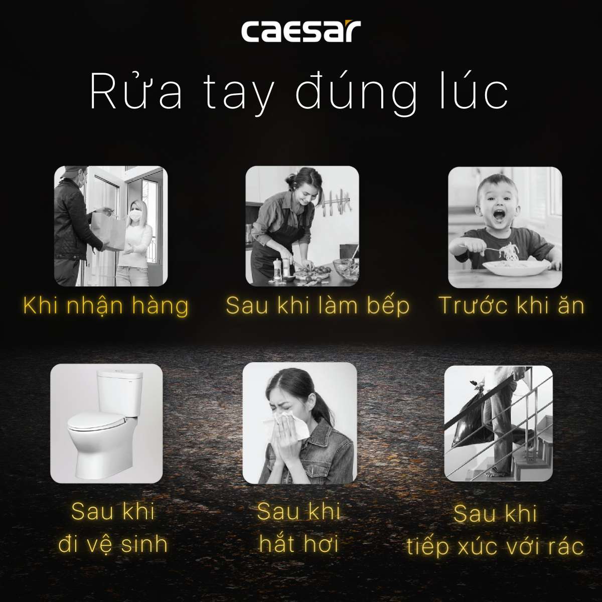 Vòi nước lạnh gắn tường Caesar W038P - 9