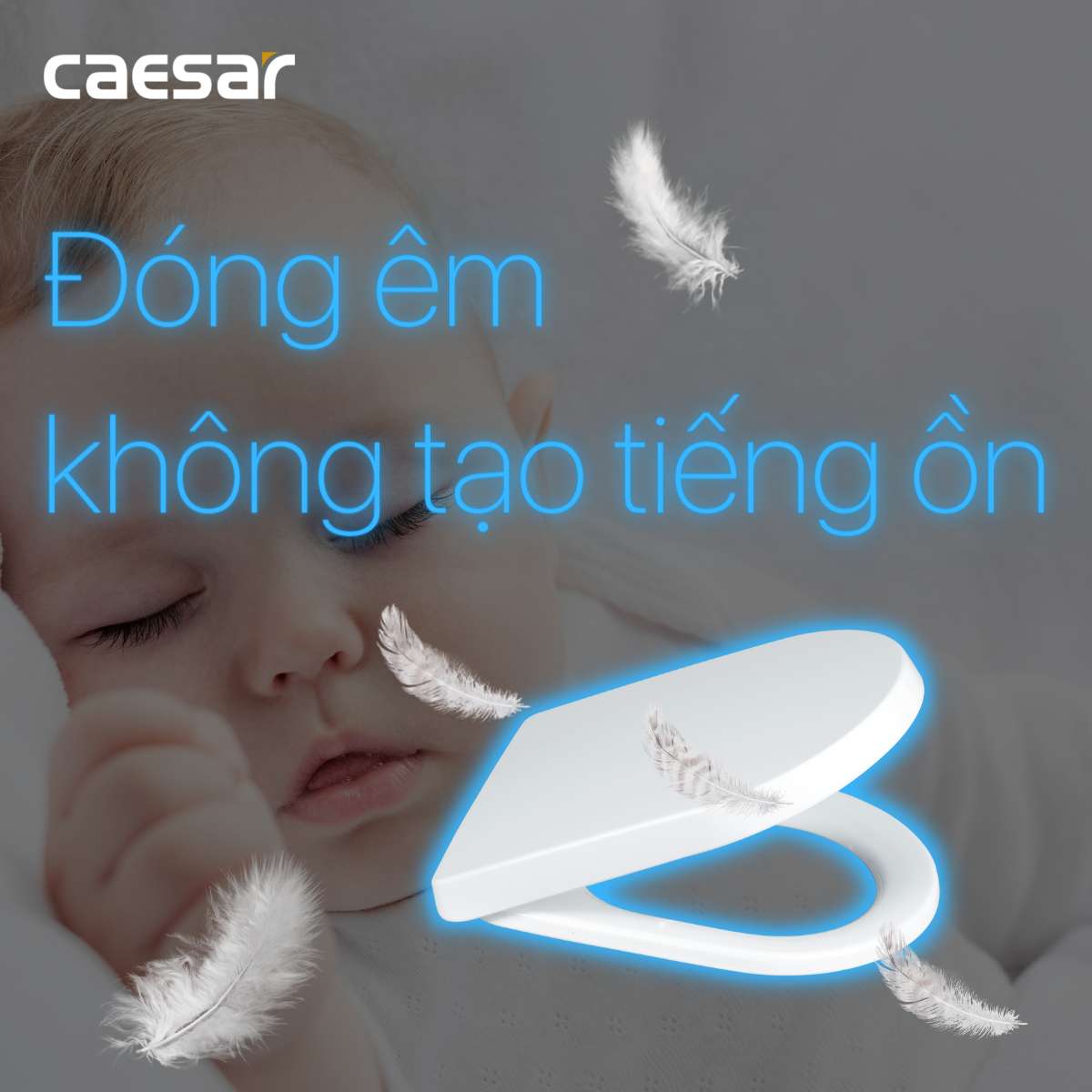 Nắp bồn cầu đóng êm Caesar M243 - 7
