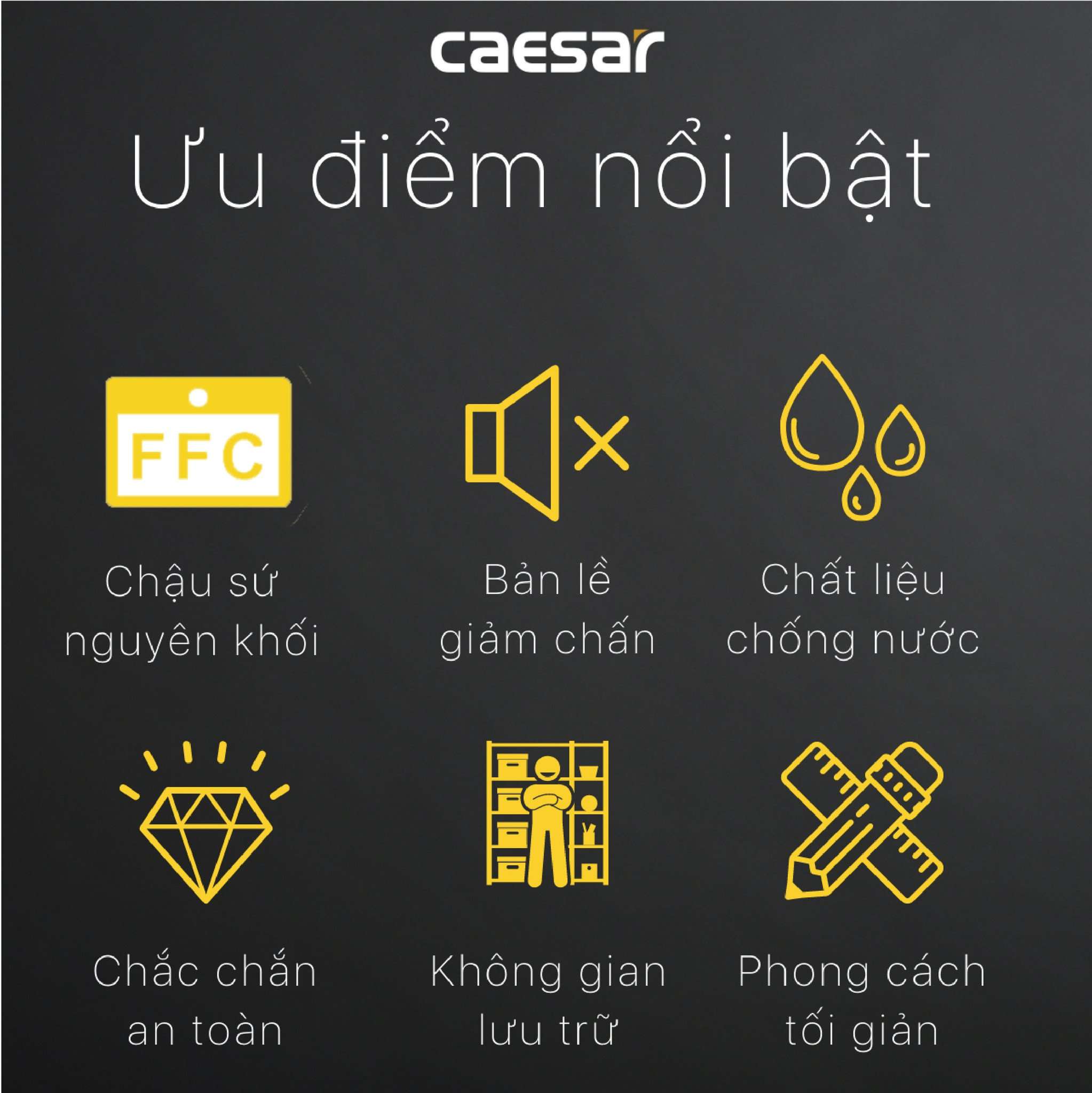 Bộ tủ lavabo Caesar LF5263+EH05263AV - 5