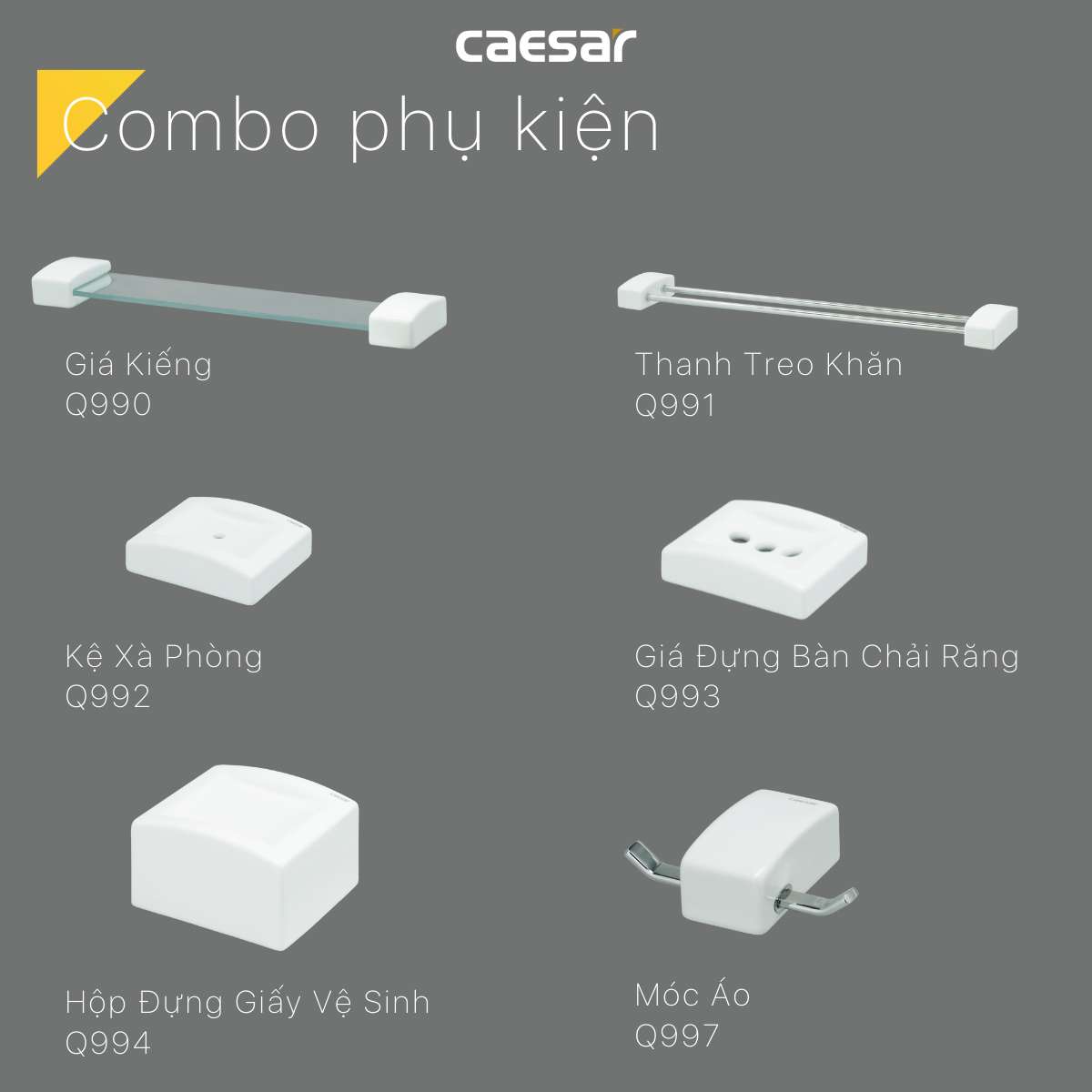 Giá đựng bàn chải răng Caesar Q993 - 11