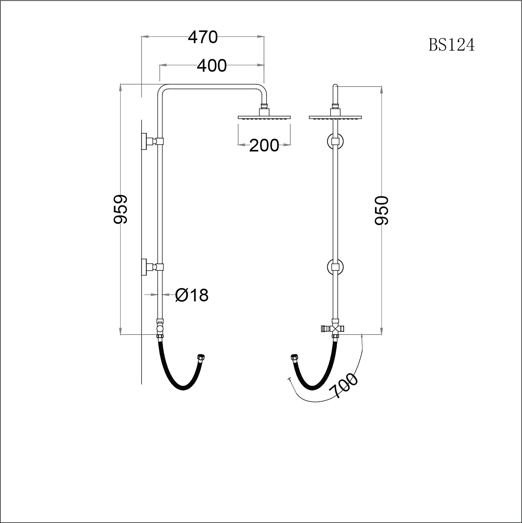 Sen cây tắm đứng Caesar BS124 - 16
