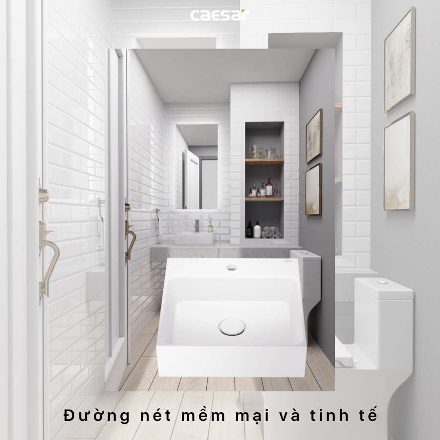 Chậu lavabo đặt bàn Caesar LF5257 - 6