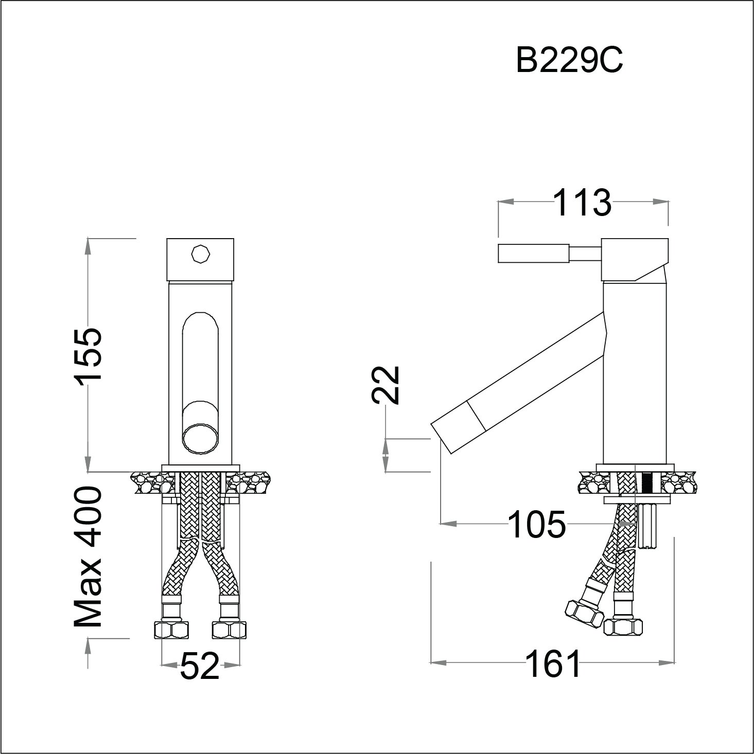 Vòi Chậu Lavabo Caesar B229CU (bỏ mẫu) - 6