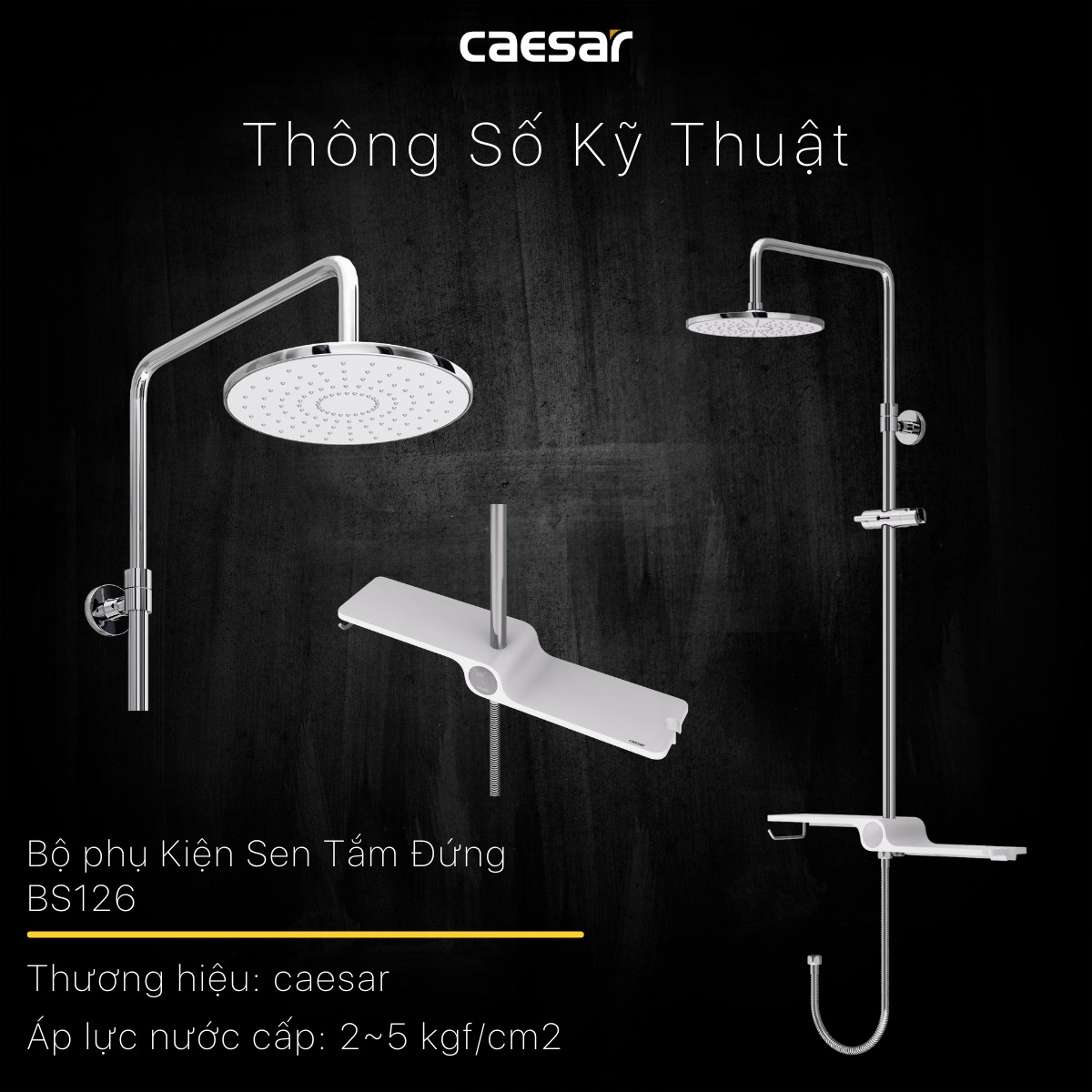 Sen cây tắm đứng Caesar BS126 - 25