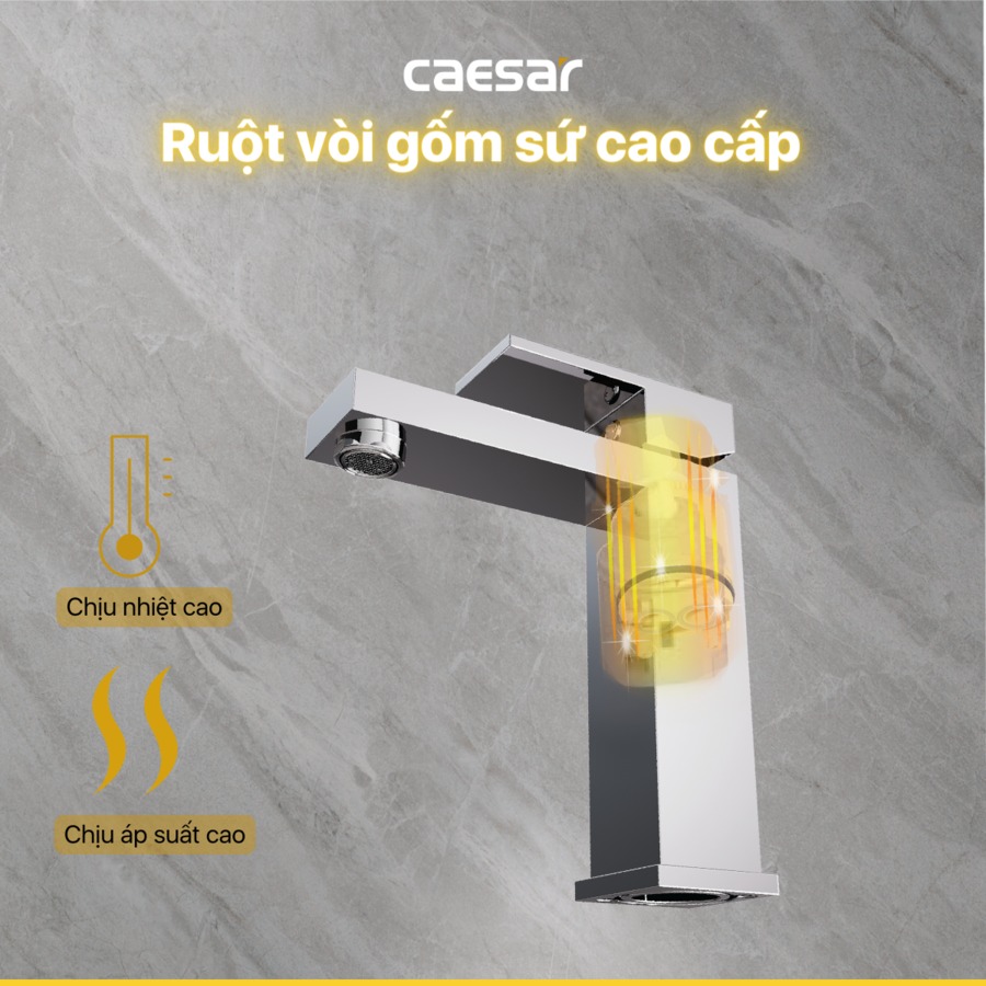 Vòi chậu lavabo nóng lạnh Caesar B840CU - 9